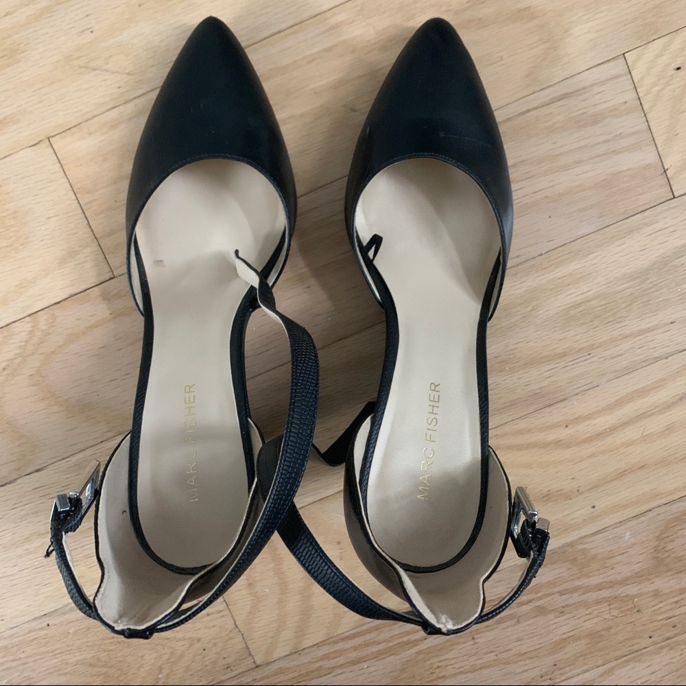 Marc Fisher Black Wedges